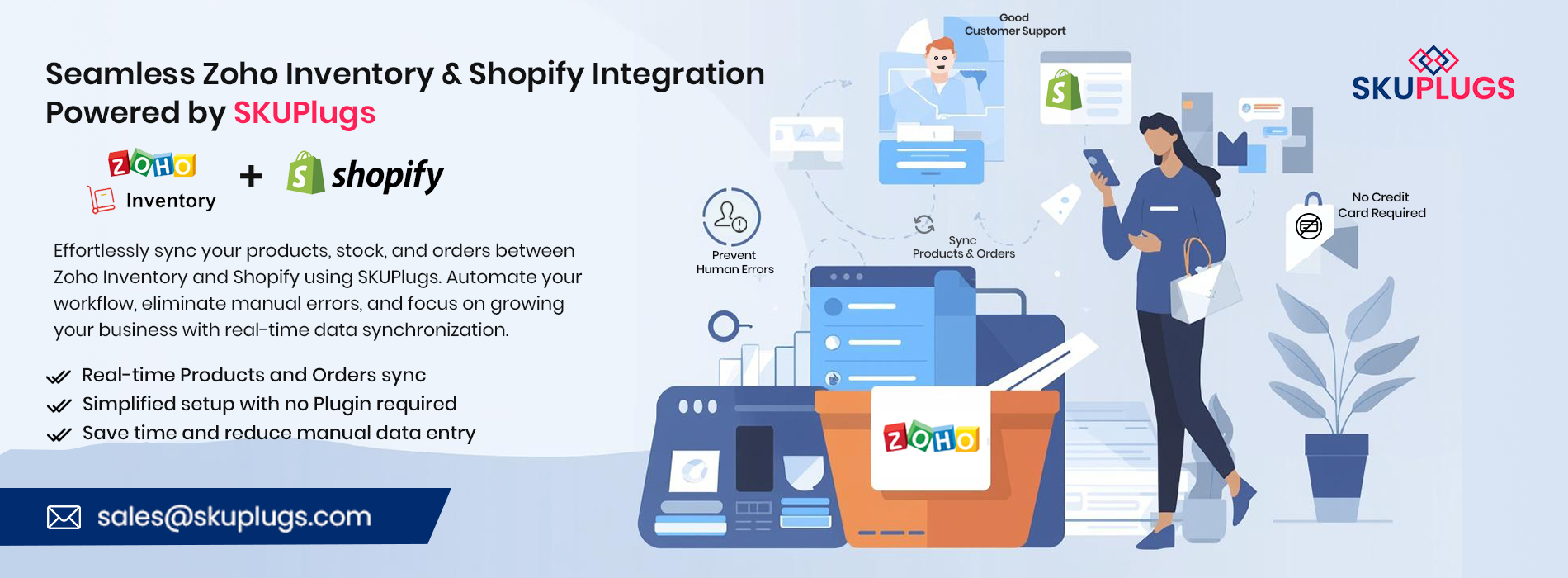 Case Study of Zoho Inventory Shopify integration - Free Setup | SKUPlugs