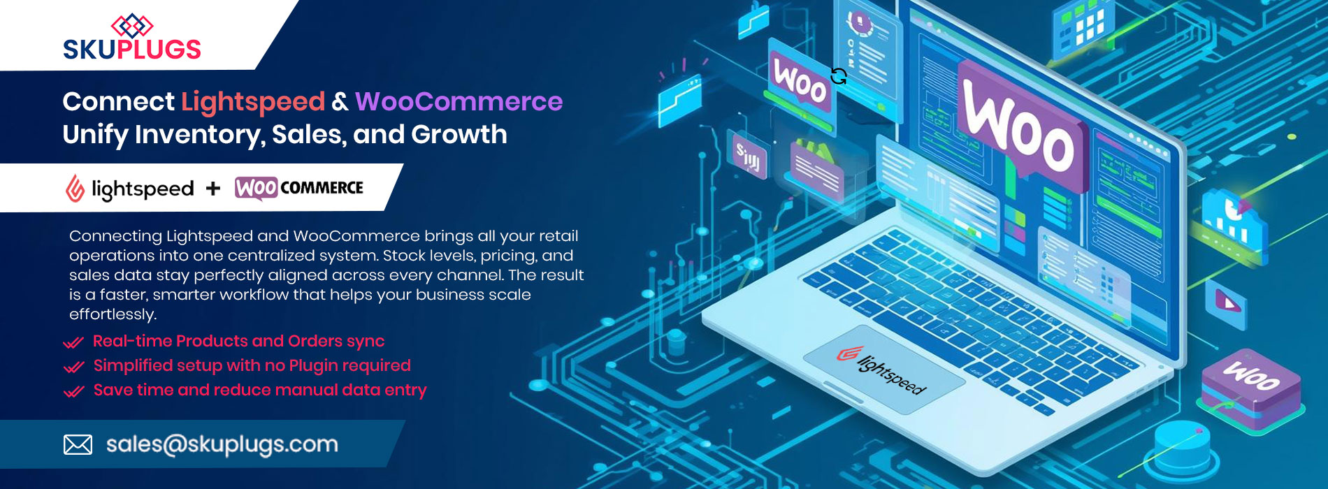 Case Study of Lightspeed WooCommerce Integration - Free Setup | SKUPlugs